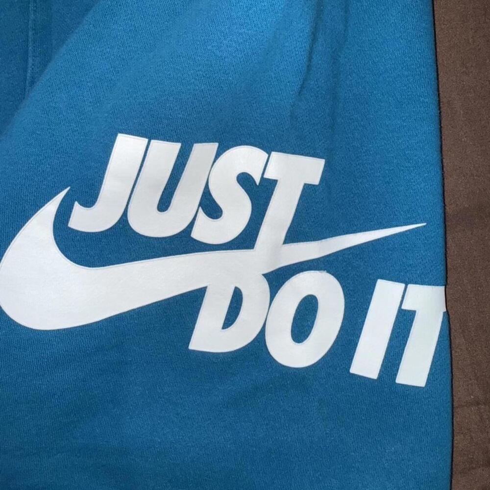 Nike blue shorts with white logo, Size L #athleisure #summer - Picture 4 of 5